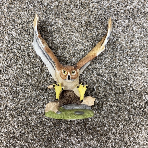 VINTAGE OWL ROYAL HERITAGE COLLECTION PORCELAIN FIGURINE SCULPTURE GREAT HORNED - Picture 4 of 11